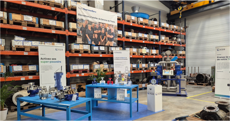 KSB SupremeServ Thiers : un atelier modernisé au service de vos pompes, moteurs et machines tournantes en Auvergne-Rhône-Alpes